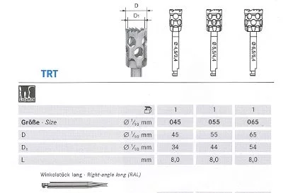 Freza MaxilloPrep trepan TRT de piesa cot Komet - imagine 3