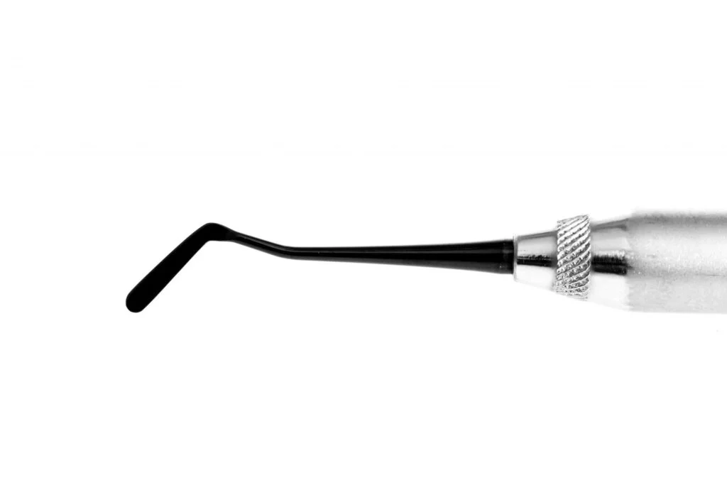 Spatula bucala flexibila cu 2 capete din titan negru PS025-500T - imagine 2