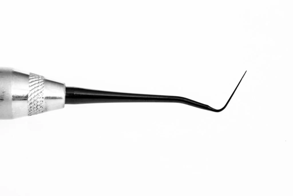 Spatula bucala flexibila cu 2 capete din titan negru PS025-500T - imagine 3