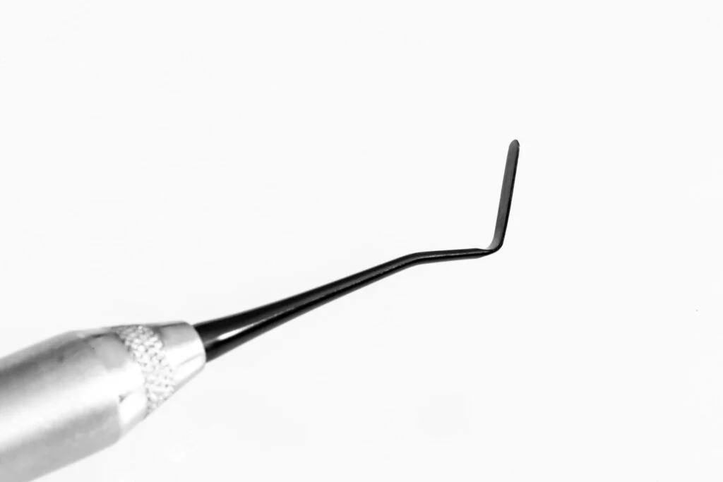 Spatula bucala cu 2 capete flexibile complet din titan PS24.03 - imagine 4