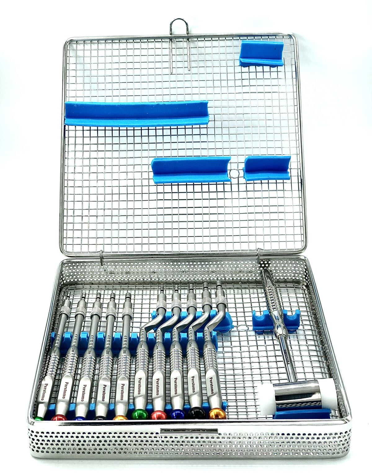 Osteotoame kit cu 10 buc , ciocan , cutie de sterilizare