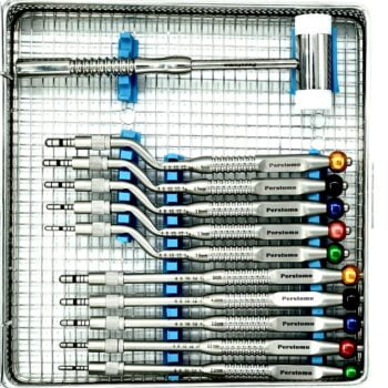 Osteotoame kit cu 8 buc , ciocan ,