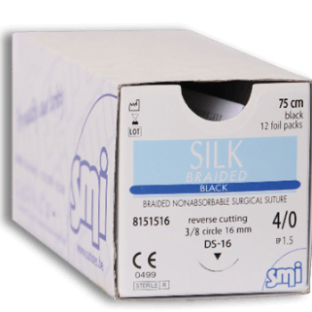 Fire de sutura matase Silk 4/0 SMI Belgia