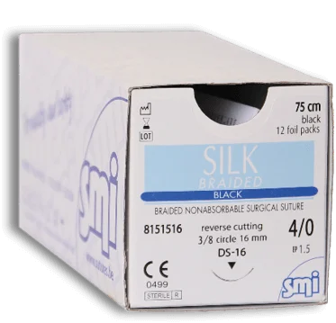Fire de sutura matase Silk 4/0 SMI Belgia