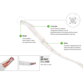 Recoltator de os angulat Easy Bone Scraper